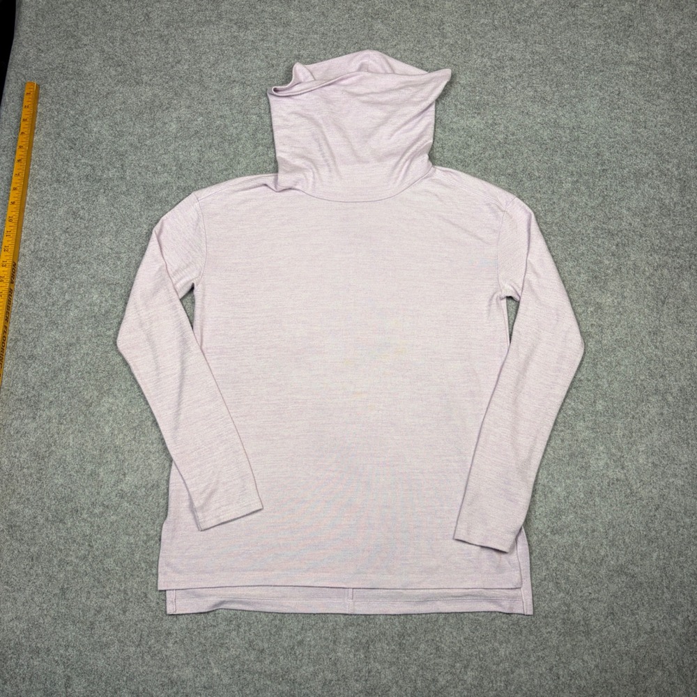Gap Women Cowl Neck Long Sleeve Top Lavender Purple Heather Knit Small